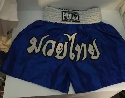 Everlast Kickboxing Boxing Muay Thai Shorts Blue/White S XL • $45