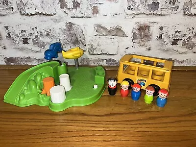 Vintage Fisher Price Little People #2525 PLAYGROUND School Bus • $22.99