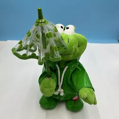 Dance Sing Frog Plush Raincoat Umbrella “Singing In The Rain” Cuddle Barn Video • $35