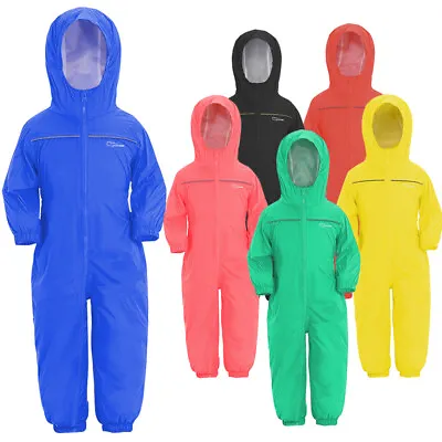 ZORAX 8 Sizes Puddle Waterproof ALL IN ONE Kids Rain Suit Boys Girls Childrens • £12.49