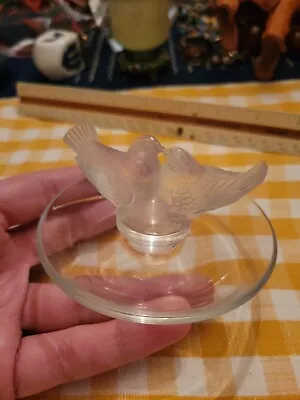 Vintage Signed Rene  R  Lalique Ring Dish Lovebirds • $249.99