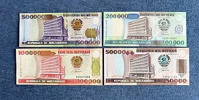Mozambique 50000 100000 200000 500000 1993-2003 4 Pcs Lot • $1