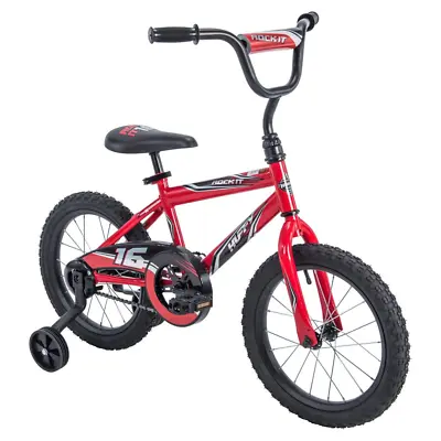 16  Rock It Boys Bike W/ Training Wheels Red Huffy Kids Bicycle 4-6 Years Old • $74.90