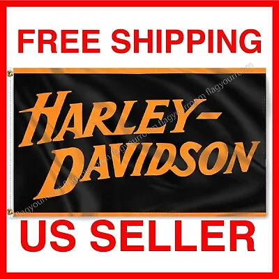Harley Davidson Flag 3x5 Ft Motorcycle Banner Logo Garage Wall Sign FREE Shippin • $13.77