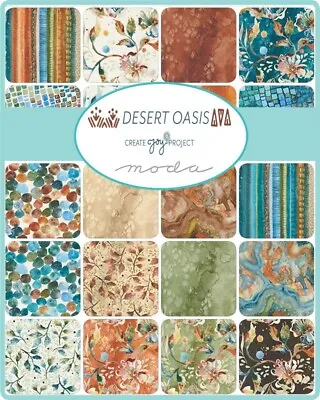 DESERT OASIS Jelly Roll Fancy That Designs Moda Fabric Quilting Sew TEAL 39760JR • $41.60