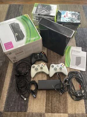 $150 • Buy Microsoft Xbox 360 S Slim Console 250GB Model 1439 Bundle Set Kit *CIB* Complete