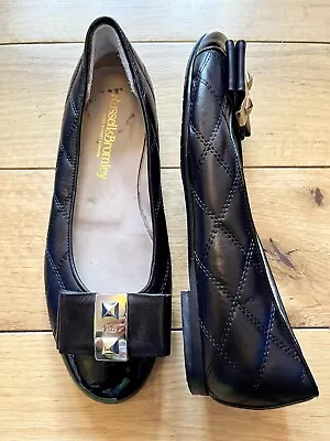 Russell & Bromley Black Quilted Ballet Flats Pumps Shoes Size 36.5 3.5 • £25