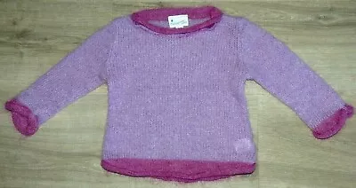 Little Girls Size 12-18 Months Naartjie Purple Pink Mohair Knit Pullover Sweater • $15.99