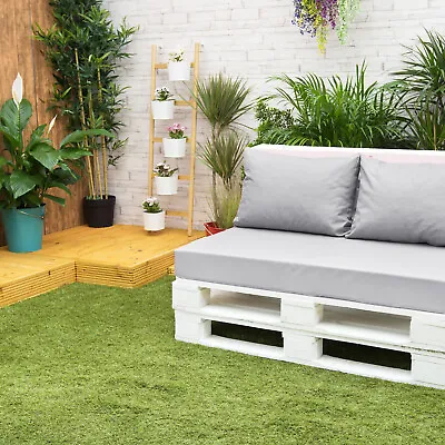 Gardenista Grey Outdoor Euro Wood Pallet Sofa Seat Cushion For Garden Furniture • £49.97
