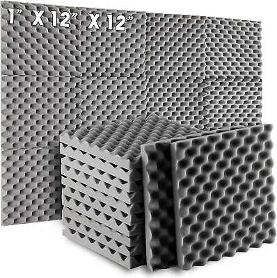 Acoustic Wall Studio Sound Proofing Panels Insulation Foam Pads Absorption Wave • £7.69