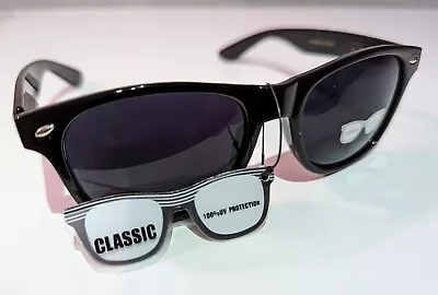 Sunglasses Men Women - 100% UV Ray Protection - Black - Classic - New - Ban • $6.99