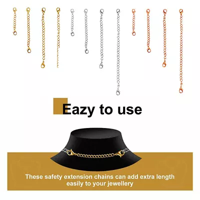 5-Pack Extender /Safety Chain Extender Necklace Bracelet Lobster Lock 2  3  4 6  • £2.78