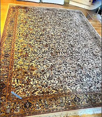 Handmade Wool Area Rug-Vintage Style- Large 8X11- Traditional Oriental Carpet • $550