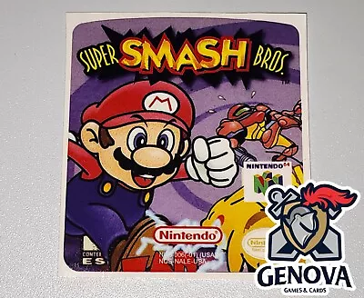 Super Smash Bros N64 Replacement Game Label Sticker Precut • $5.36