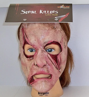 $17.99 • Buy Adult Serial Killer 24 Creepy Scary Crazy Insane Latex Face Mask Costume Tb25524