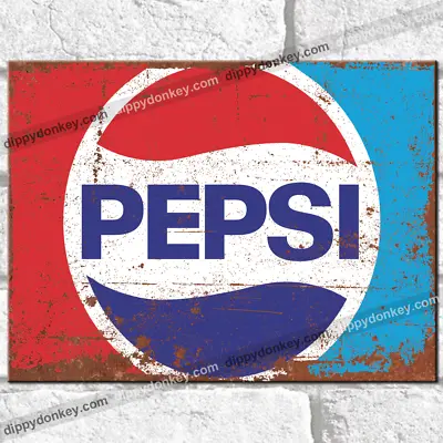 £3.95 • Buy PEPSI Retro Logo Metal Signs Vintage Mancave Hanging Wall Plaques Garage Shed UK