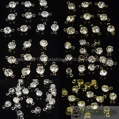 100Pcs Top Quality Czech Crystal Rhinestone Pendant Spacer Beads 4mm 5mm 6mm 8mm • £3.14