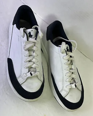 $24.99 • Buy Womens Ralph Lauren Polo White Blue Leather Upper Shoes Size 7.5B 510752