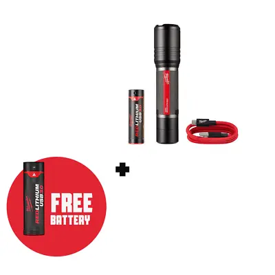 Milwaukee  2162-21 Redlithium USB Rechargeable Slide Focus Flashlight 2000 LUM • $108.96