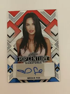 2022 Leaf Pop Century Megan Fox Red White Blue Wave /4 #BA-MF1 Auto Autograph  • $262.29