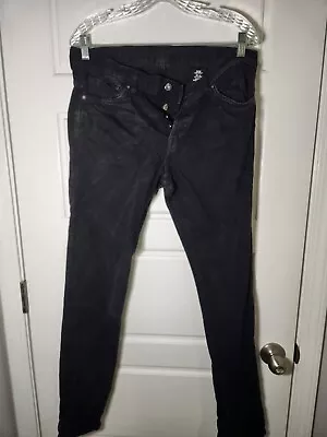 H&M & Denim Low Waist Skinny Jeans Black Denim Mens Size 33x32  • $15