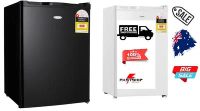$139 • Buy Heller 70L Electric Mini Bar Fridge Cooler Ice Box Refrigerator Home Office Blk