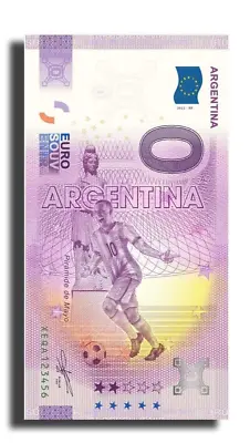 £10.20 • Buy 0 Euro Souvenir Banknote World Cup Qatar - Argentina  Official Euro Souvenir