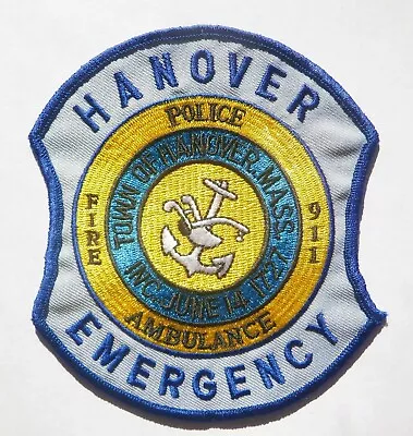 Town Of Hanover Mass. Emergency Fire Police Ambulance 911 Cloth Patch • $5