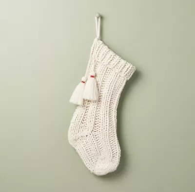 Hearth & Hand Magnolia Christmas Stocking Chunky Rib Knit Oatmeal Cream • $39.99