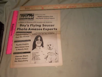 1973 The National Insider  Gossip  Psychics Liberace  UFO Invasion Of America  • $19.99