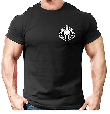 Spartan  LB Gym T Shirt Mens Gym Clothing Training Top Bodybuilding MMA  • £7.50