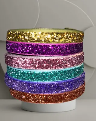 Set #3- 3/8 Metallic Velvet Ribbons 30 Yards- 6 Colors • $14.99