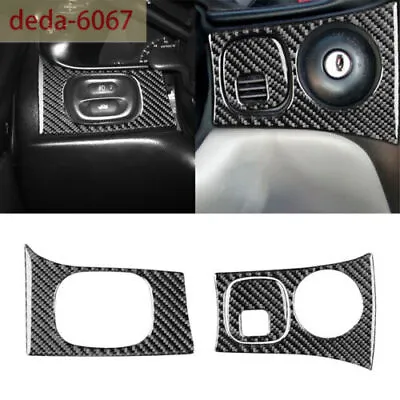 3×Carbon Ignition Panel Headlight Switch Cover For Chevrolet Corvette C5 1998~04 • $25.73