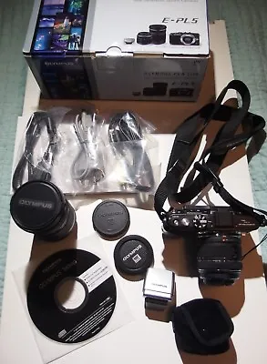 £350 • Buy Olympus PEN E-PL5 Digital Camera - BODY + Twin Lens Kit 14-42mm & 40-150mm  BOX