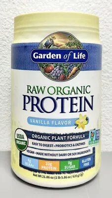 $31 • Buy Garden Of Life RAW Organic Protein Plant Formula Vanilla 21.86 Oz (BB 2/2024)