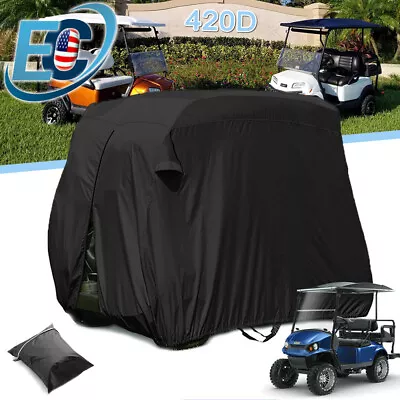 420D 4 Passenger Golf Cart Cover Waterproof Sunproof Fits EZ GO Club Car Yamaha • $44.99