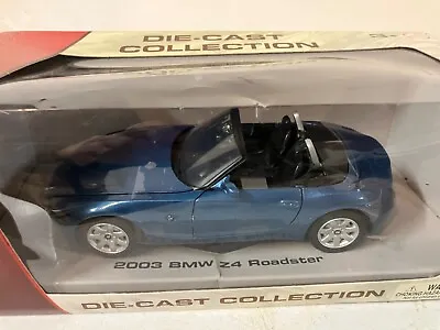 BMW Z4 2003 Blue Die Cast Diecast 1:24 New Roadster Convertible • $22