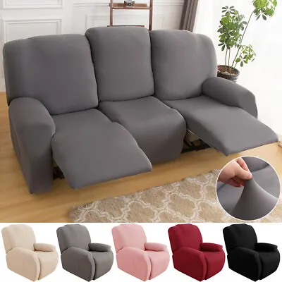 1/2/3 Seater Stretch Recliner Chair Covers Lounge Couch Cover Sofa Slipcovers AU • $51.59