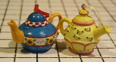 Pair Of Mary Engelbreit Teapot Ornaments • $10