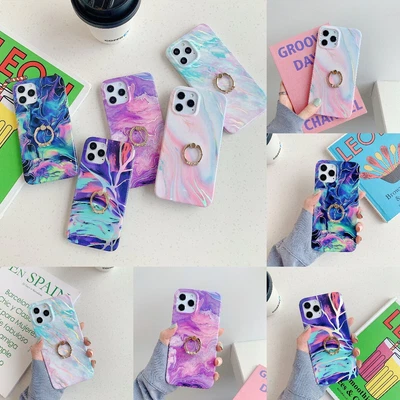 $11.99 • Buy With Ring Case F IPhone 14 13 12 11 Pro Max XS XR 8 7 Plus Marble Gradient Cover