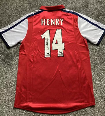 Thierry Henry #14 Hand Signed Arsenal Football Shirt With COA 2000/02 Seasons • £250