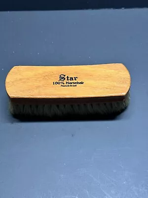 Vintage STAR Shoe Brush  100% Horse Hair Made In Brazil 6.75” • $19.99