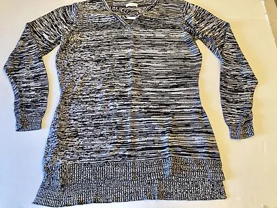 Love U Already Maternity Knit LS Sweater X-Strappy Neck Black Gray Sz M Medium • $1.99