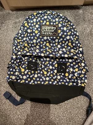 £10 • Buy Superdry Navy/Flower Backpack 