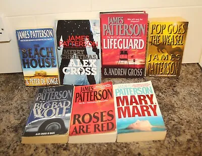 James Patterson X7 Books Roses Are Red Bad Wolf Mary Pop Goes Beach House Lifegu • £9.99