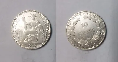 Rare 1928 French Indo China Silver 10 Cent- Nice • $179.99