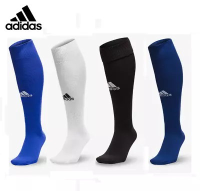 New ADIDAS Football Socks Santos 18 Knee High Junior Kids Mens - Black Blue Navy • £9.99