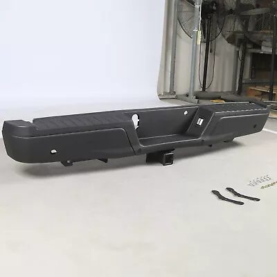 Black Rear Bumper Assembly For 2015-2020 Ford F-150 With Tow Hitch & Park Holes • $249