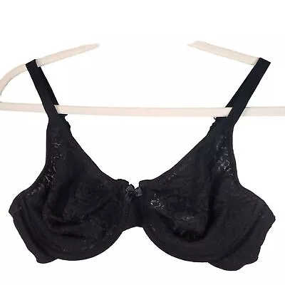 Wacoal Halo Lace Convertible Underwire Bra Size 38C Black • $20.99