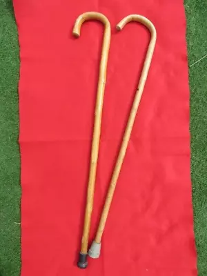 2 X CLASSIC HANDLED CANE WALKING STICKS • £3.99